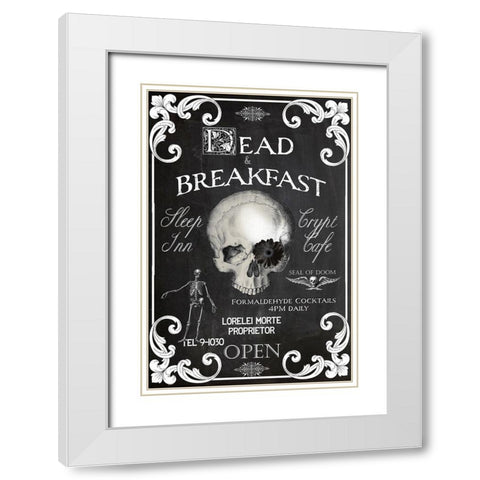 Dead and Breakfast White Modern Wood Framed Art Print with Double Matting by Sommers, Mindy