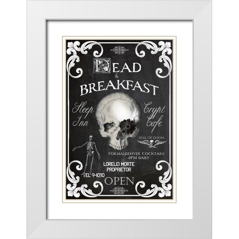 Dead and Breakfast White Modern Wood Framed Art Print with Double Matting by Sommers, Mindy