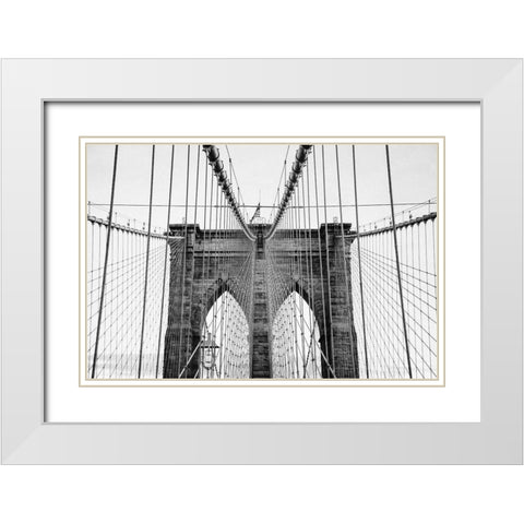 B Bridge White Modern Wood Framed Art Print with Double Matting by Sommers, Mindy