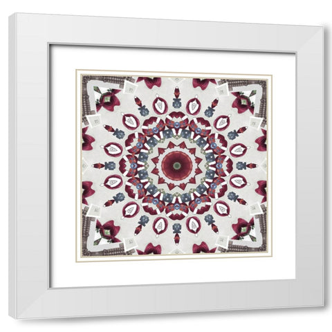 Country Christmas IV White Modern Wood Framed Art Print with Double Matting by Sommers, Mindy