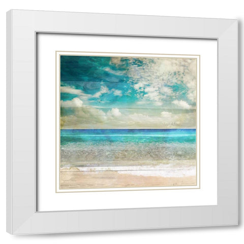 Beach II White Modern Wood Framed Art Print with Double Matting by Sommers, Mindy