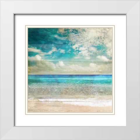 Beach II White Modern Wood Framed Art Print with Double Matting by Sommers, Mindy