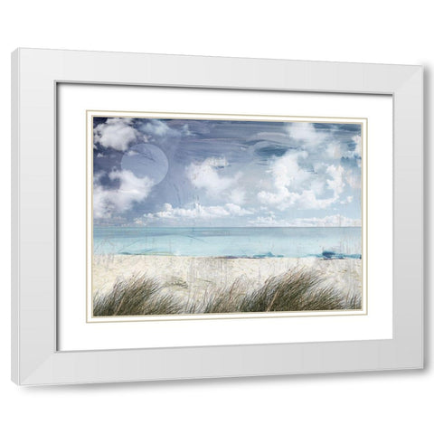 Cloudy Beach White Modern Wood Framed Art Print with Double Matting by Sommers, Mindy