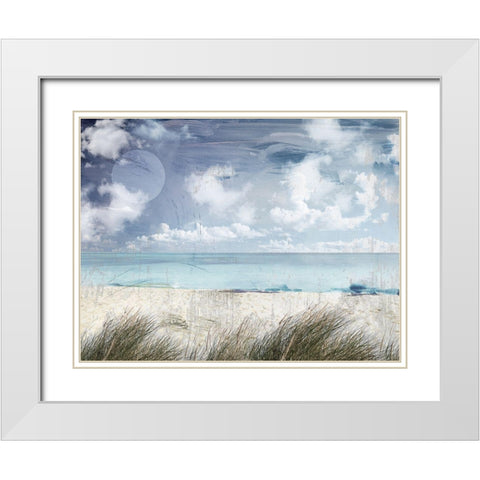Cloudy Beach White Modern Wood Framed Art Print with Double Matting by Sommers, Mindy