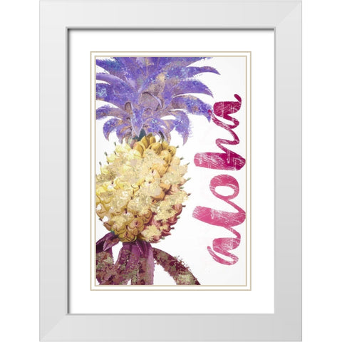 Aloha I White Modern Wood Framed Art Print with Double Matting by Sommers, Mindy