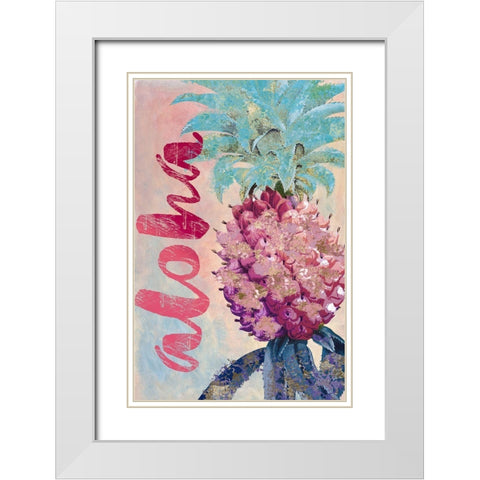 Aloha II White Modern Wood Framed Art Print with Double Matting by Sommers, Mindy