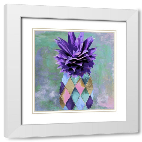 Pineapple Juice I White Modern Wood Framed Art Print with Double Matting by Sommers, Mindy