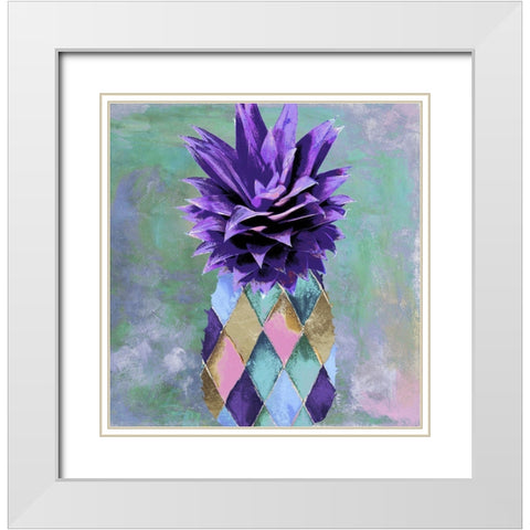 Pineapple Juice I White Modern Wood Framed Art Print with Double Matting by Sommers, Mindy