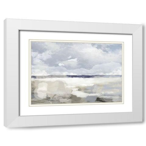 The Sea-The Sky White Modern Wood Framed Art Print with Double Matting by Sommers, Mindy