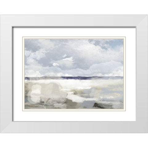 The Sea-The Sky White Modern Wood Framed Art Print with Double Matting by Sommers, Mindy