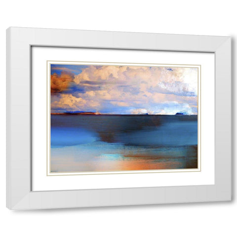 Sunset White Modern Wood Framed Art Print with Double Matting by Sommers, Mindy