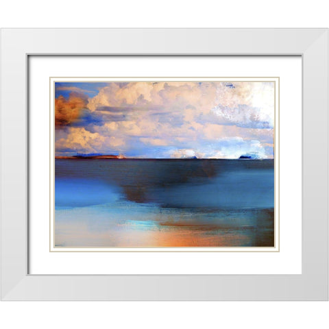 Sunset White Modern Wood Framed Art Print with Double Matting by Sommers, Mindy