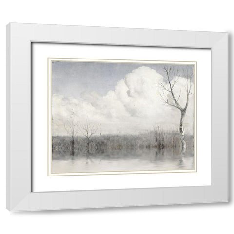 Quiet Time White Modern Wood Framed Art Print with Double Matting by Sommers, Mindy