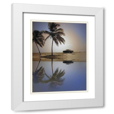 Lovers Peak White Modern Wood Framed Art Print with Double Matting by Sommers, Mindy