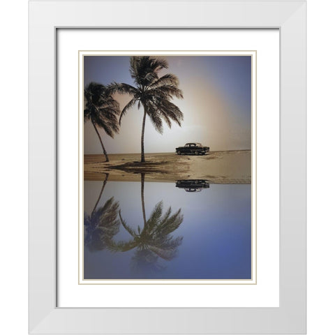 Lovers Peak White Modern Wood Framed Art Print with Double Matting by Sommers, Mindy