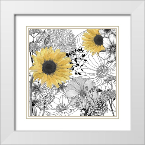 Incidental White Modern Wood Framed Art Print with Double Matting by Sommers, Mindy