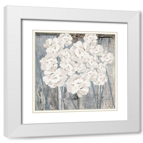 Ivory and Wood White Modern Wood Framed Art Print with Double Matting by Sommers, Mindy