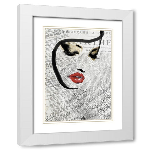 Serein White Modern Wood Framed Art Print with Double Matting by Sommers, Mindy