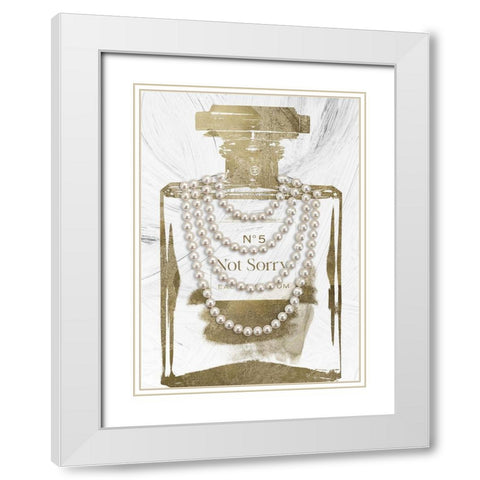 Not Sorry Parfum White Modern Wood Framed Art Print with Double Matting by Sommers, Mindy
