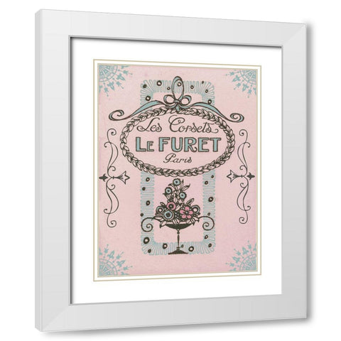 Les Corsets White Modern Wood Framed Art Print with Double Matting by Sommers, Mindy