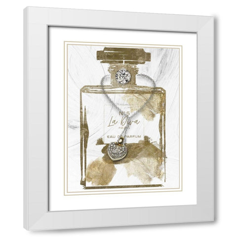 La Diva Parfum White Modern Wood Framed Art Print with Double Matting by Sommers, Mindy
