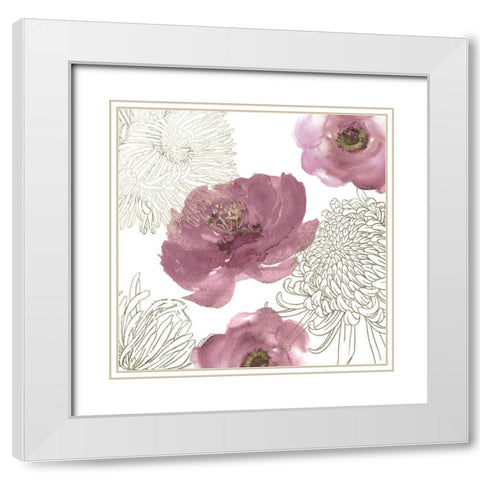 Dainty Girl White Modern Wood Framed Art Print with Double Matting by Sommers, Mindy