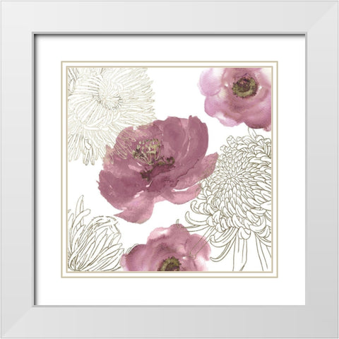 Dainty Girl White Modern Wood Framed Art Print with Double Matting by Sommers, Mindy