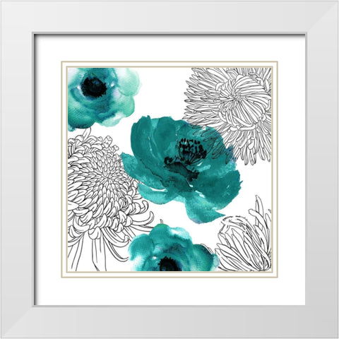 Cinnebar White Modern Wood Framed Art Print with Double Matting by Sommers, Mindy