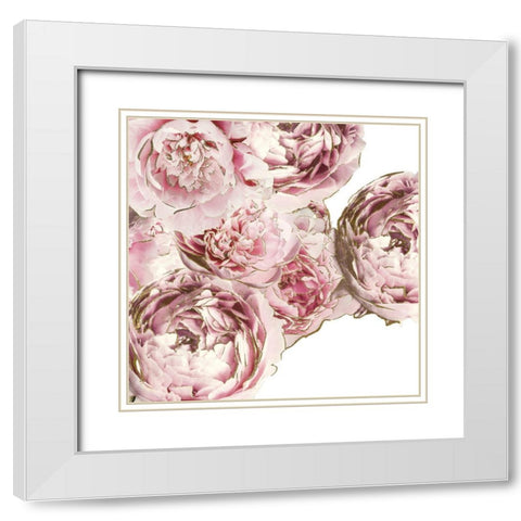 Pink Scented White Modern Wood Framed Art Print with Double Matting by Sommers, Mindy