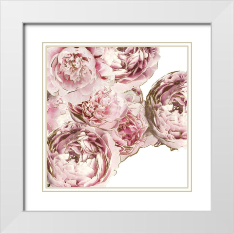 Pink Scented White Modern Wood Framed Art Print with Double Matting by Sommers, Mindy