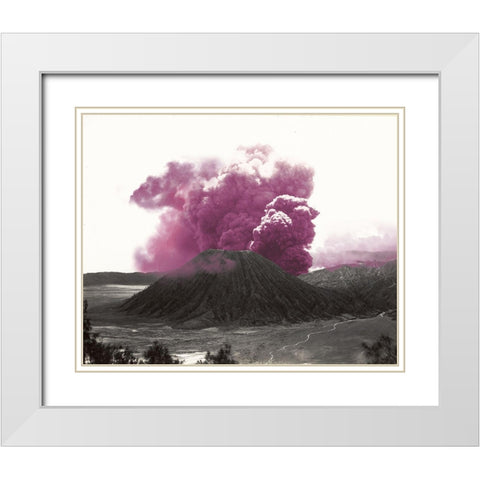 Eruption White Modern Wood Framed Art Print with Double Matting by Sommers, Mindy