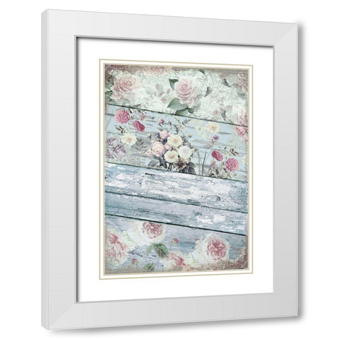 Villa Rosa White Modern Wood Framed Art Print with Double Matting by Sommers, Mindy