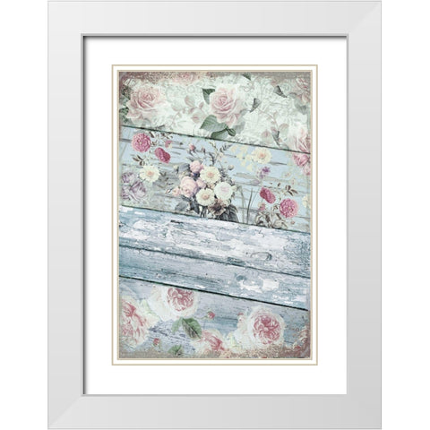 Villa Rosa White Modern Wood Framed Art Print with Double Matting by Sommers, Mindy