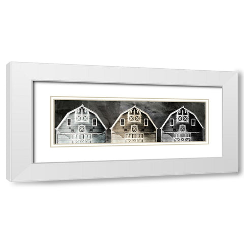 Old Barn Road White Modern Wood Framed Art Print with Double Matting by Sommers, Mindy