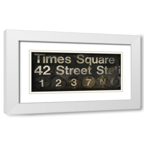Time Square White Modern Wood Framed Art Print with Double Matting by Sommers, Mindy