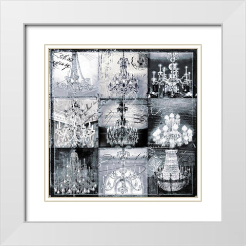 Danse Paree White Modern Wood Framed Art Print with Double Matting by Sommers, Mindy