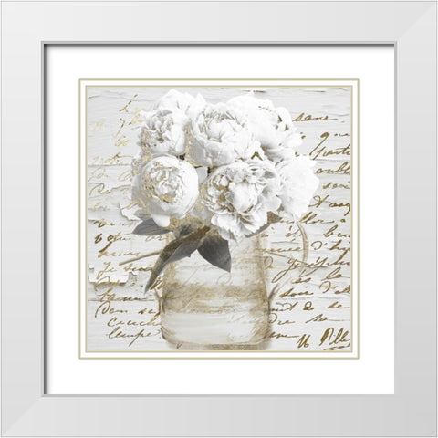 Bisous White Modern Wood Framed Art Print with Double Matting by Sommers, Mindy