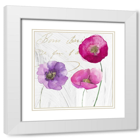 Le Jardin I White Modern Wood Framed Art Print with Double Matting by Sommers, Mindy