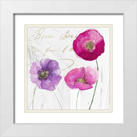 Le Jardin I White Modern Wood Framed Art Print with Double Matting by Sommers, Mindy