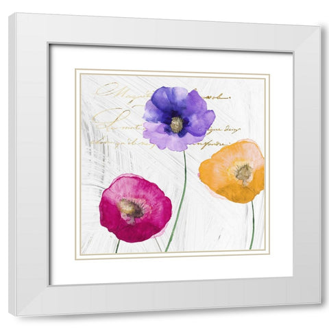Le Jardin II White Modern Wood Framed Art Print with Double Matting by Sommers, Mindy