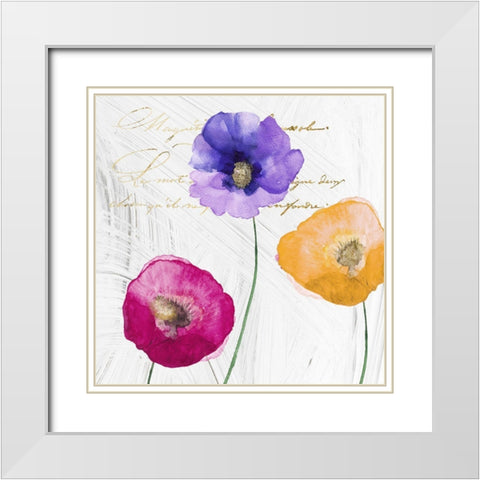 Le Jardin II White Modern Wood Framed Art Print with Double Matting by Sommers, Mindy