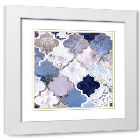 Periwinkle Paris White Modern Wood Framed Art Print with Double Matting by Sommers, Mindy