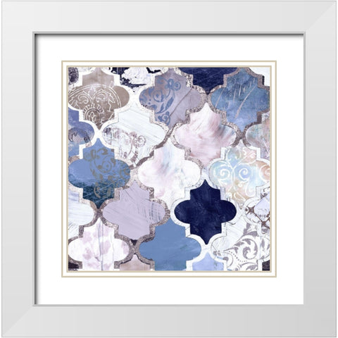 Periwinkle Paris White Modern Wood Framed Art Print with Double Matting by Sommers, Mindy