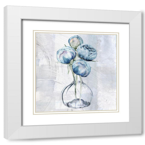 Tale of Two Vases White Modern Wood Framed Art Print with Double Matting by Sommers, Mindy