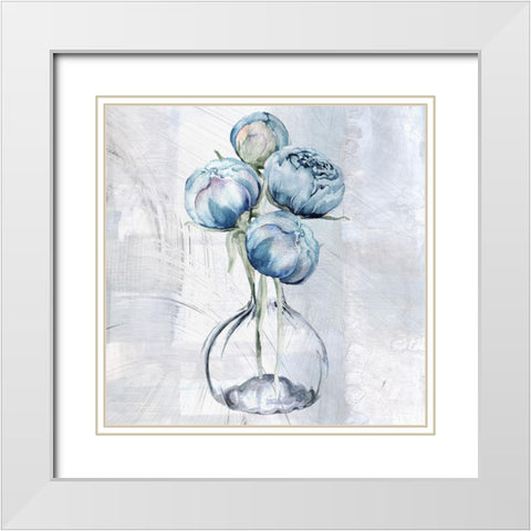 Tale of Two Vases White Modern Wood Framed Art Print with Double Matting by Sommers, Mindy