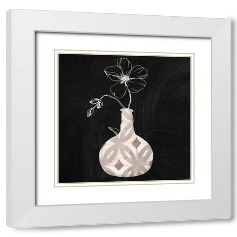 Calm Attention II White Modern Wood Framed Art Print with Double Matting by Sommers, Mindy