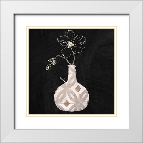 Calm Attention II White Modern Wood Framed Art Print with Double Matting by Sommers, Mindy