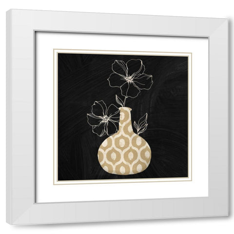 Calm Attention III White Modern Wood Framed Art Print with Double Matting by Sommers, Mindy