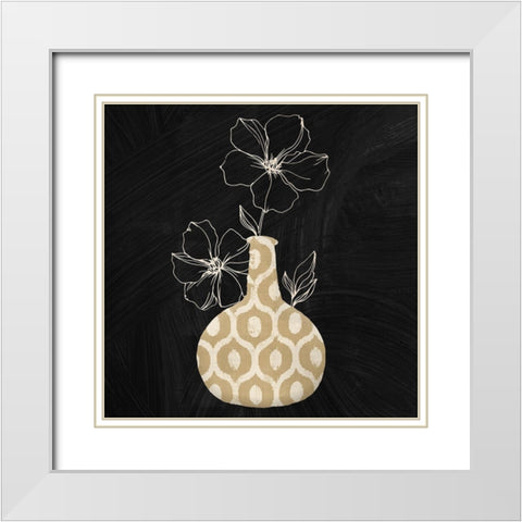 Calm Attention III White Modern Wood Framed Art Print with Double Matting by Sommers, Mindy