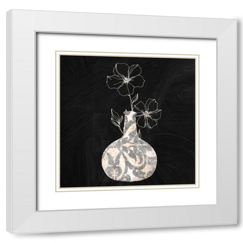 Calm Attention White Modern Wood Framed Art Print with Double Matting by Sommers, Mindy